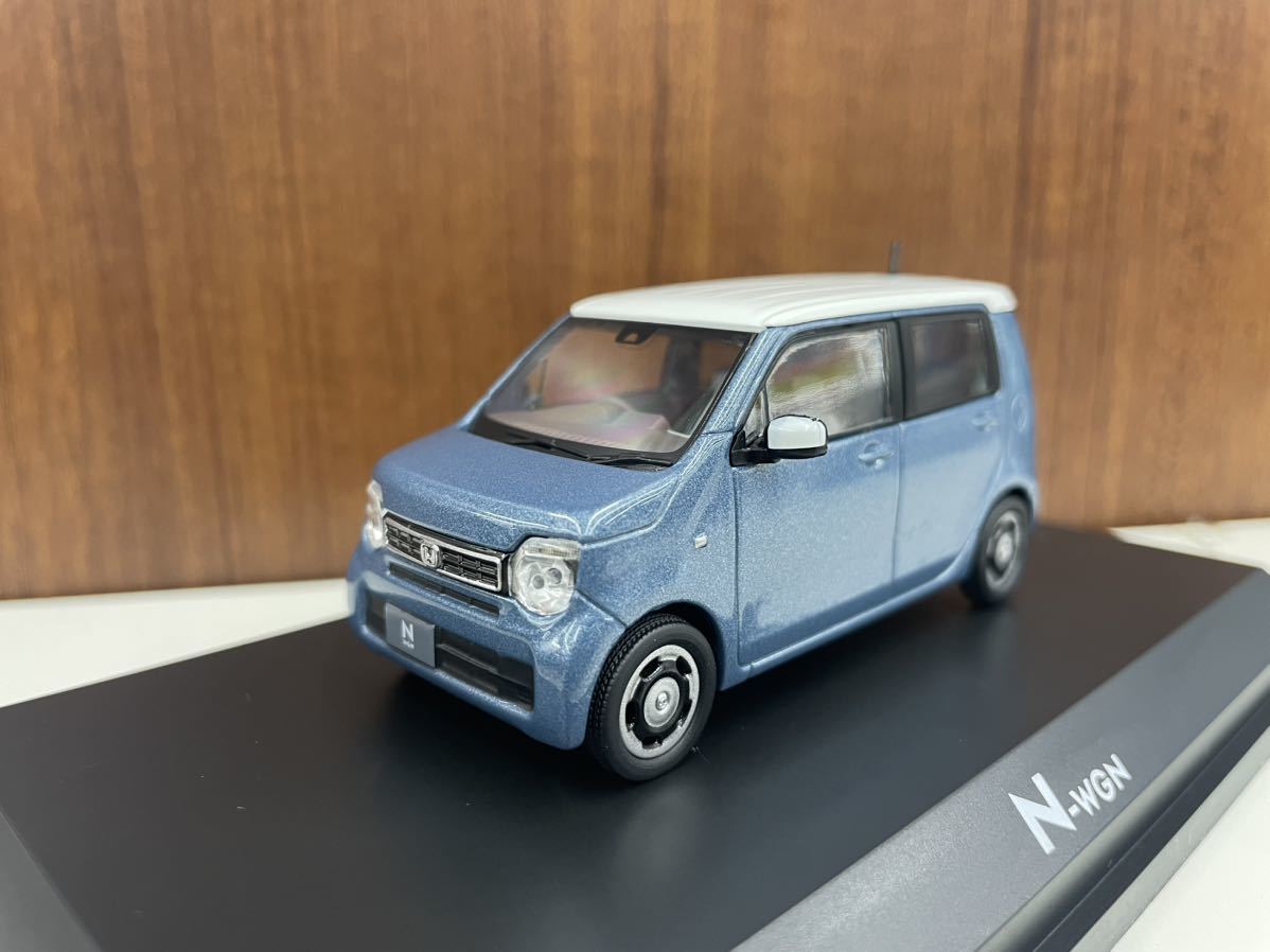 カラーサンプル ホンダ N-WGN 1/43 ミニカー　ホライズンシーブルー　ホンダコムテック