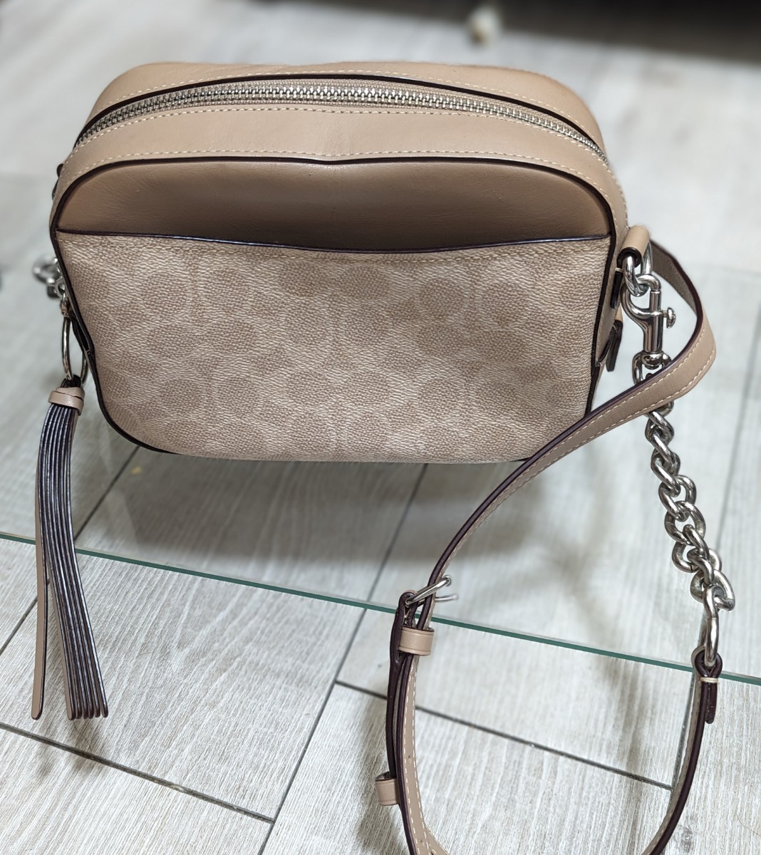 ☆293☆コーチ COACH ショルダーバッグ クラッチバッグ 2WAY カメラバッグ シグネチャー キャンバス CC SG CMB 31208 LHPVT/１円〜