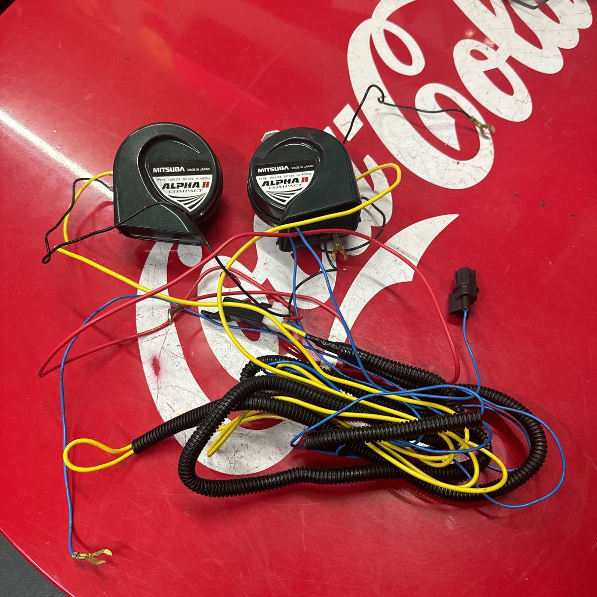 ミツバ　アルファホーン2 配線リレー付き　動作確認済みMITSUBA 
