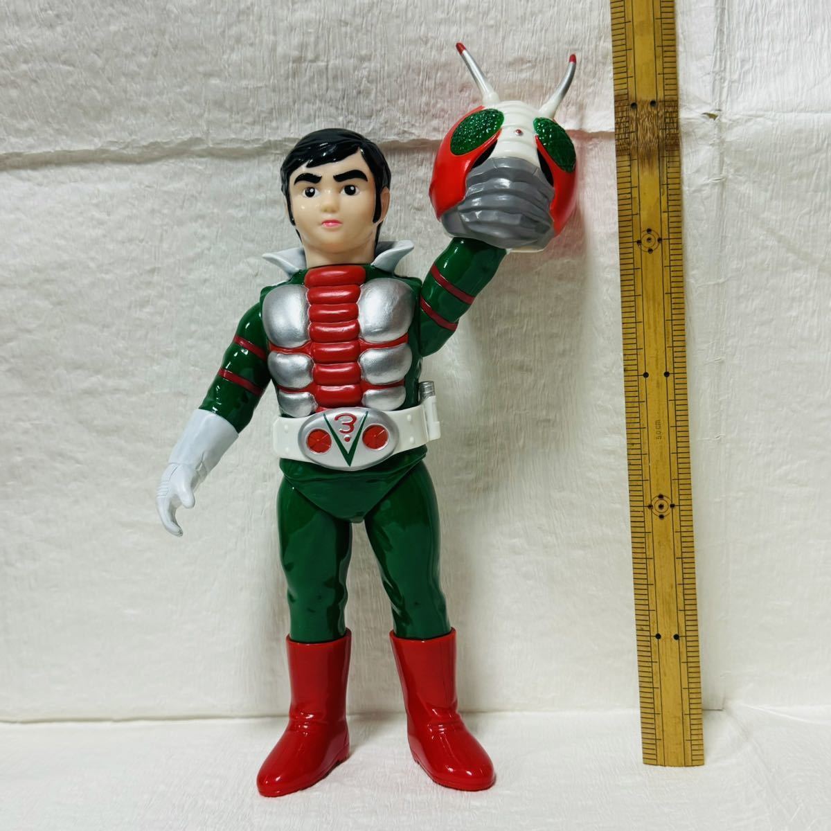 東映レトロソフビコレクション　仮面ライダーV3 マスク取れ　スタンダードサイズ