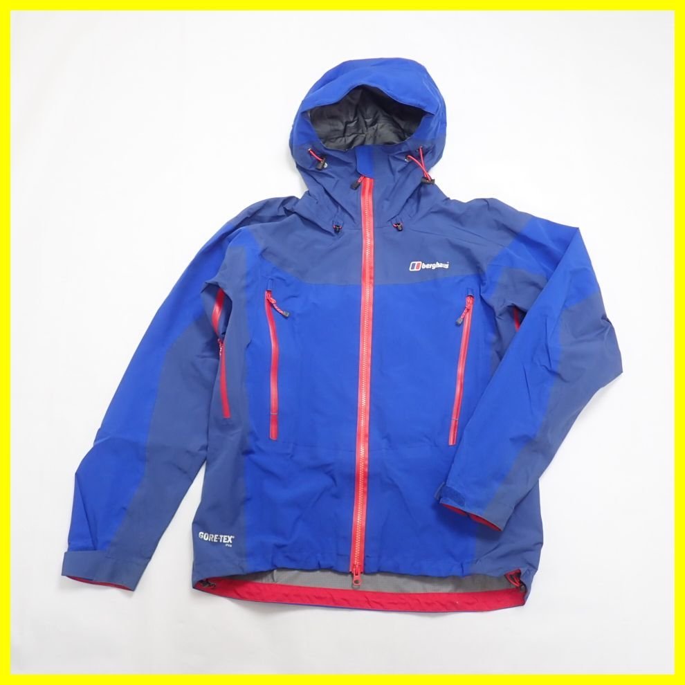 ★バーグハウス チベッタ2 シェルジャケット メンズS/ブルー系/ナイロン100%/GORE-TEX Pro/レインウェア/アウトドア&1930000003