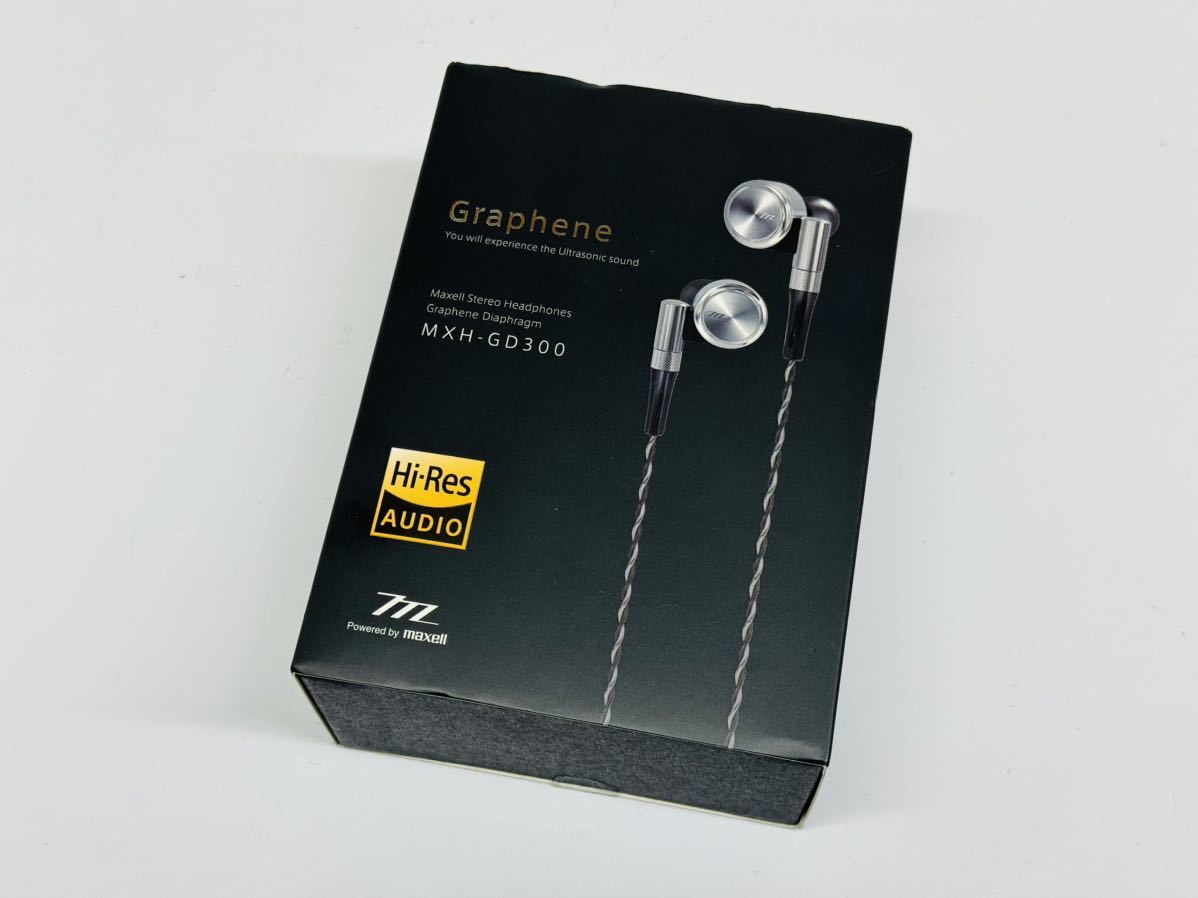★maxell マクセル ハイレゾ対応カナルタイプイヤホン Graphene MXH-GD300 未使用品 管理番号10223