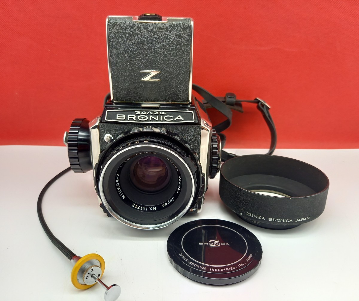 □ ZENZA BRONICA MODEL C ボディ NIKKOR-P 75mm F2.8 レンズ 中判