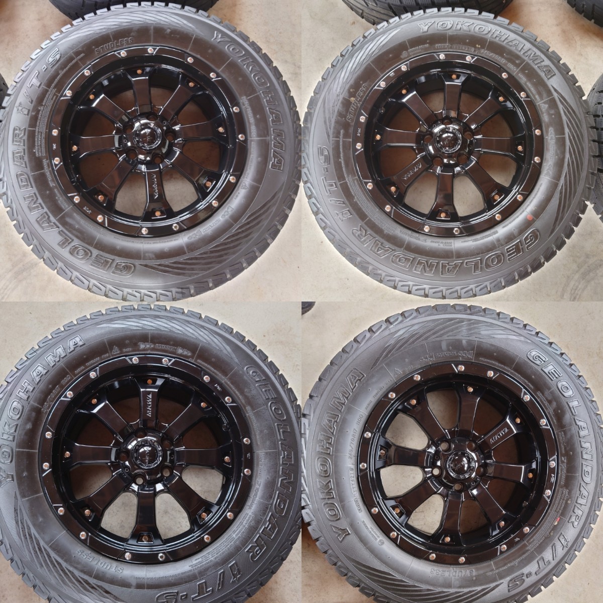 極上品 MKW MK-46 17インチ 7.5J+35 ジオランダーG073 245/70R17 7部山 