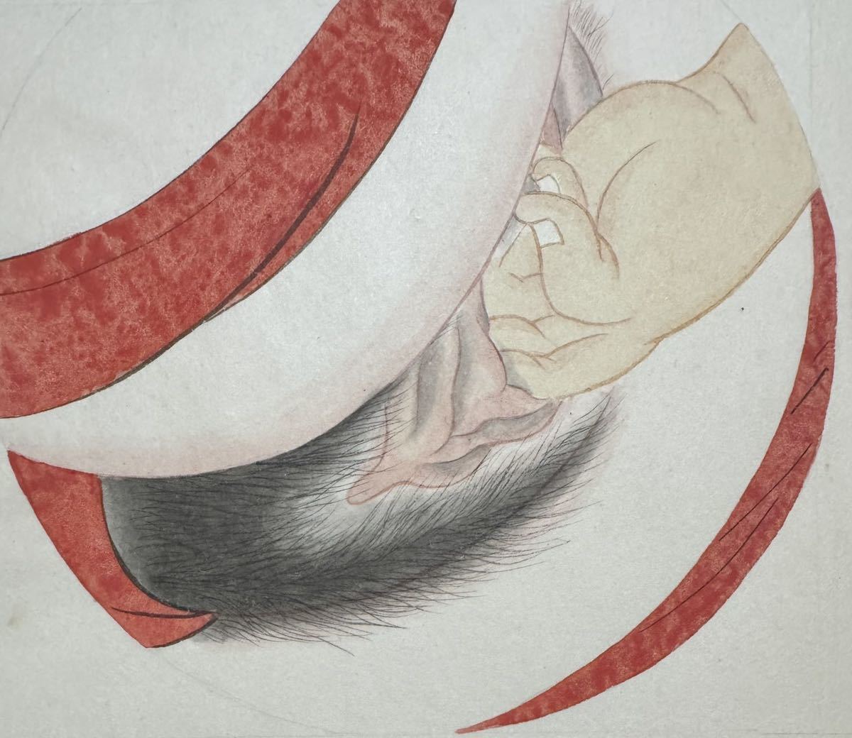 風の伝説　3　原稿2枚　肉筆原画 18.両面肉筆春画 紙本 浮世絵 艶本 枕絵 春宮図 秘画 サイズ約21x24cm