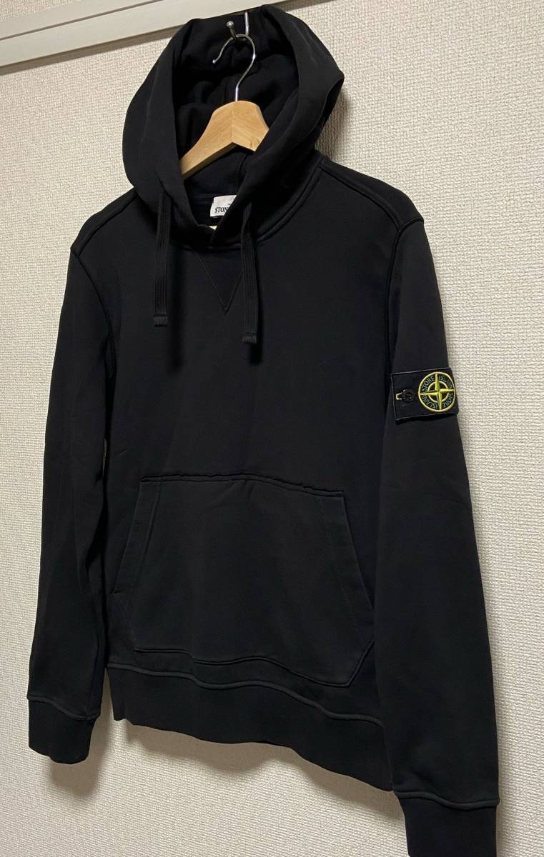 美品 STONE ISLAND ストーンアイランド スウェット パーカー 黒 サイズ 