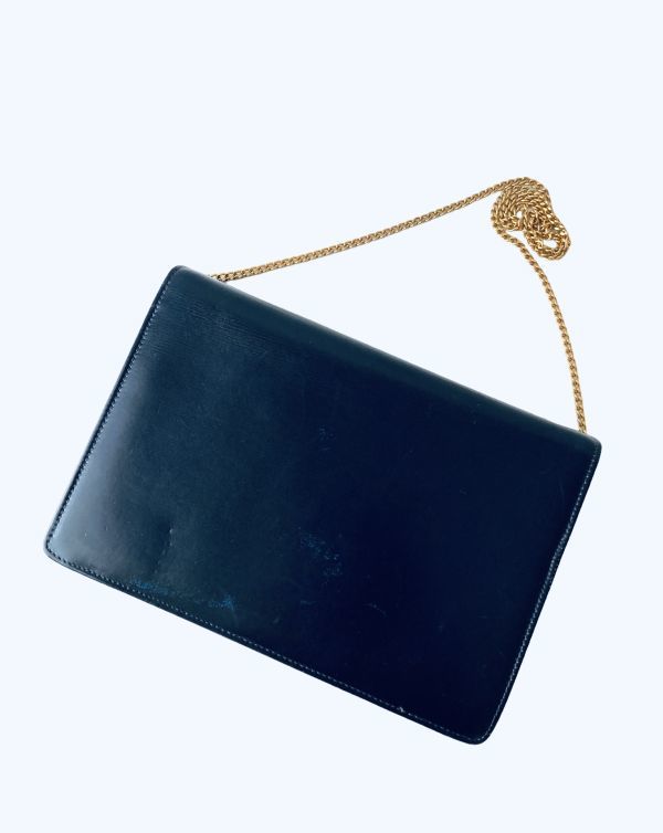 GUCCI グッチ チェーン ショルダーバッグ ロゴ金具 カーフ クラッチ