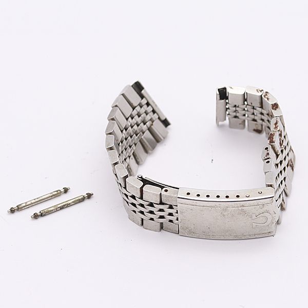 1円 良品 オメガ 純正ベルト ブレス 1173 20MM用 シルバーカラー