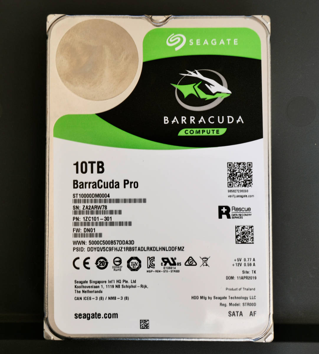 【送料無料，大得価】 ジャンク品 SEAGATE製 BarraCuda Pro ST10000DM004 10TB/7200rpm(2TB～)｜売買されたオークション情報、yahooの商品情報をアーカイブ公開 - オークファン 3.5 SerialATA