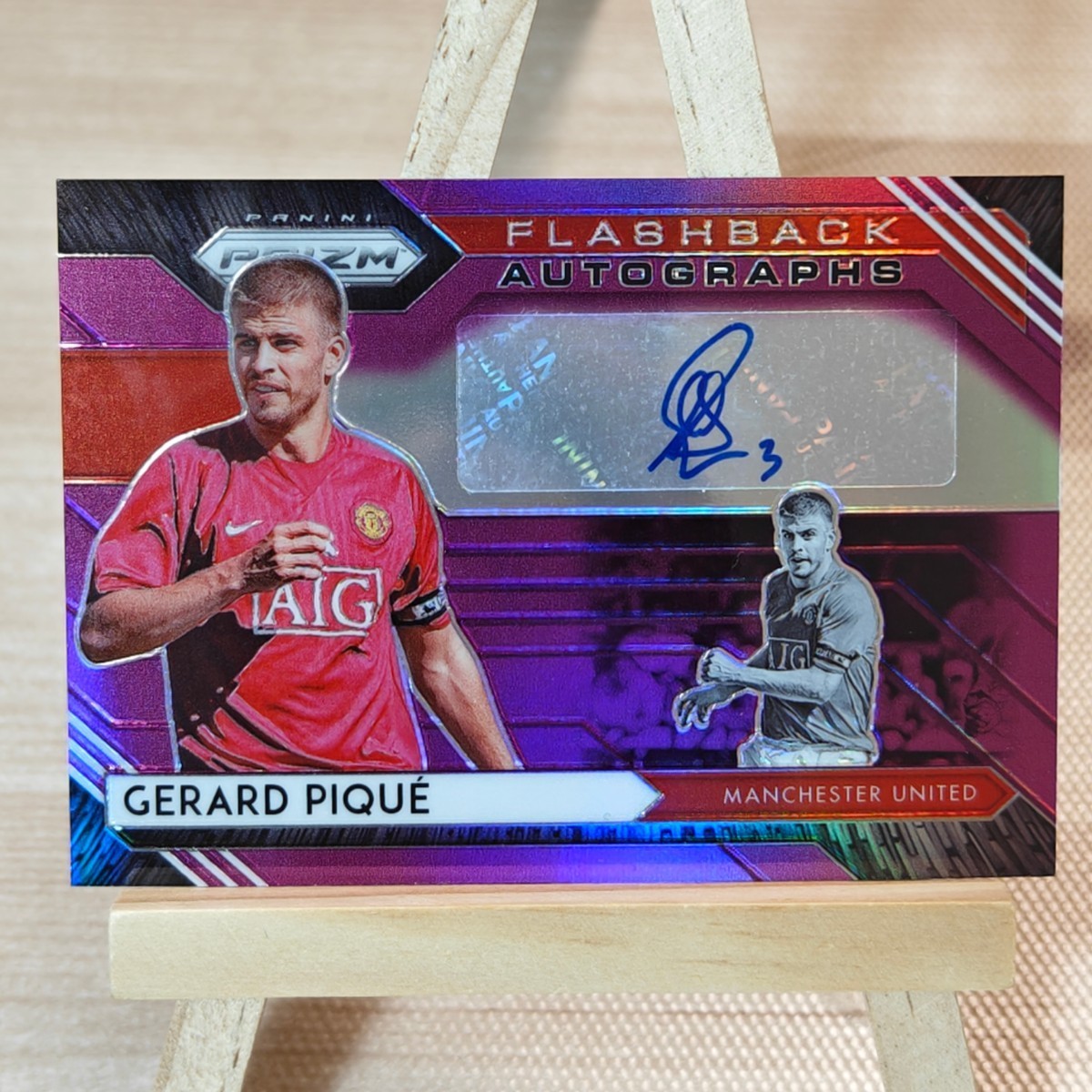 99枚限定 ジェラール・ピケ 2020-21 Panini Premier League Soccer Gerard Pique Pink Flashback AUTO 03/99 直筆サインカード