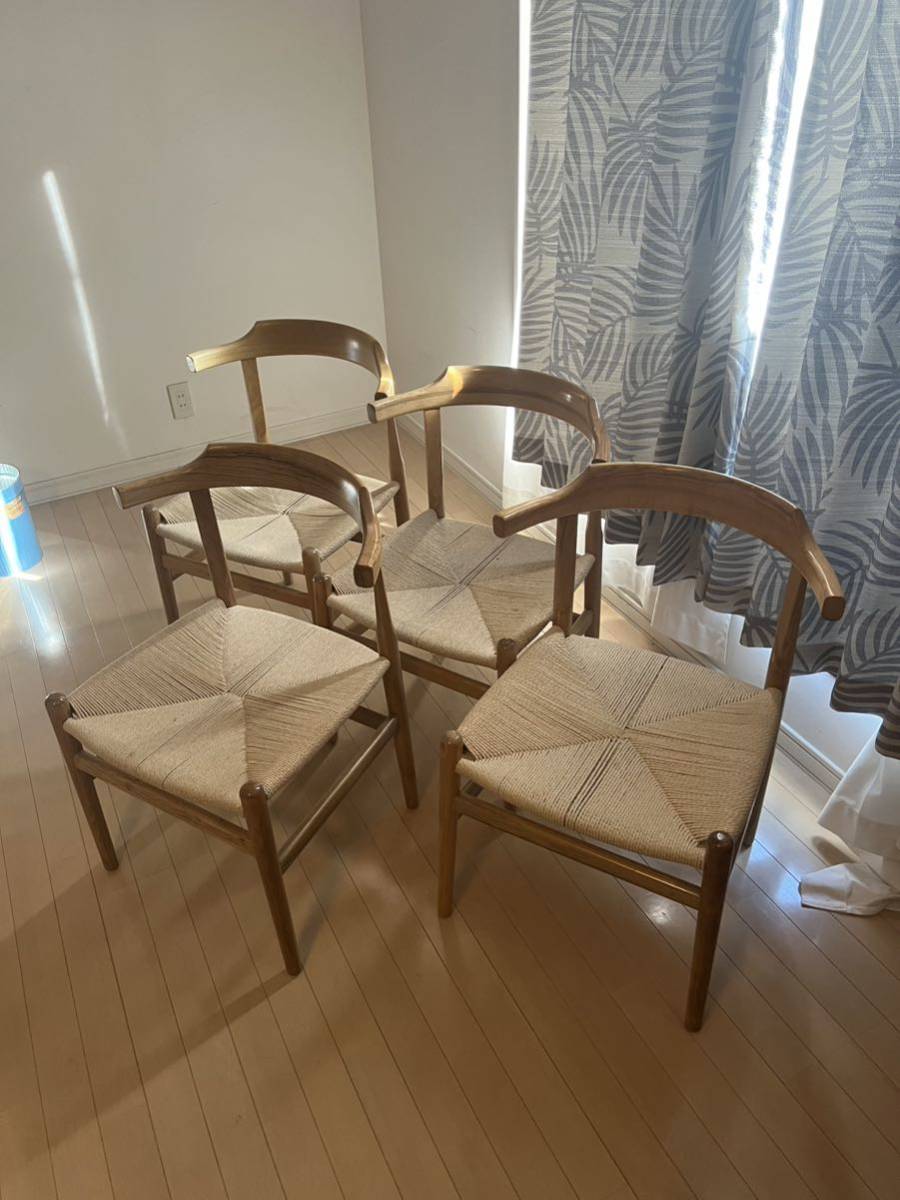 Yチェア　リプロダクト（4脚） Yチェア リプロダクト（4脚） 4脚セット ダイニングチェア Y字型