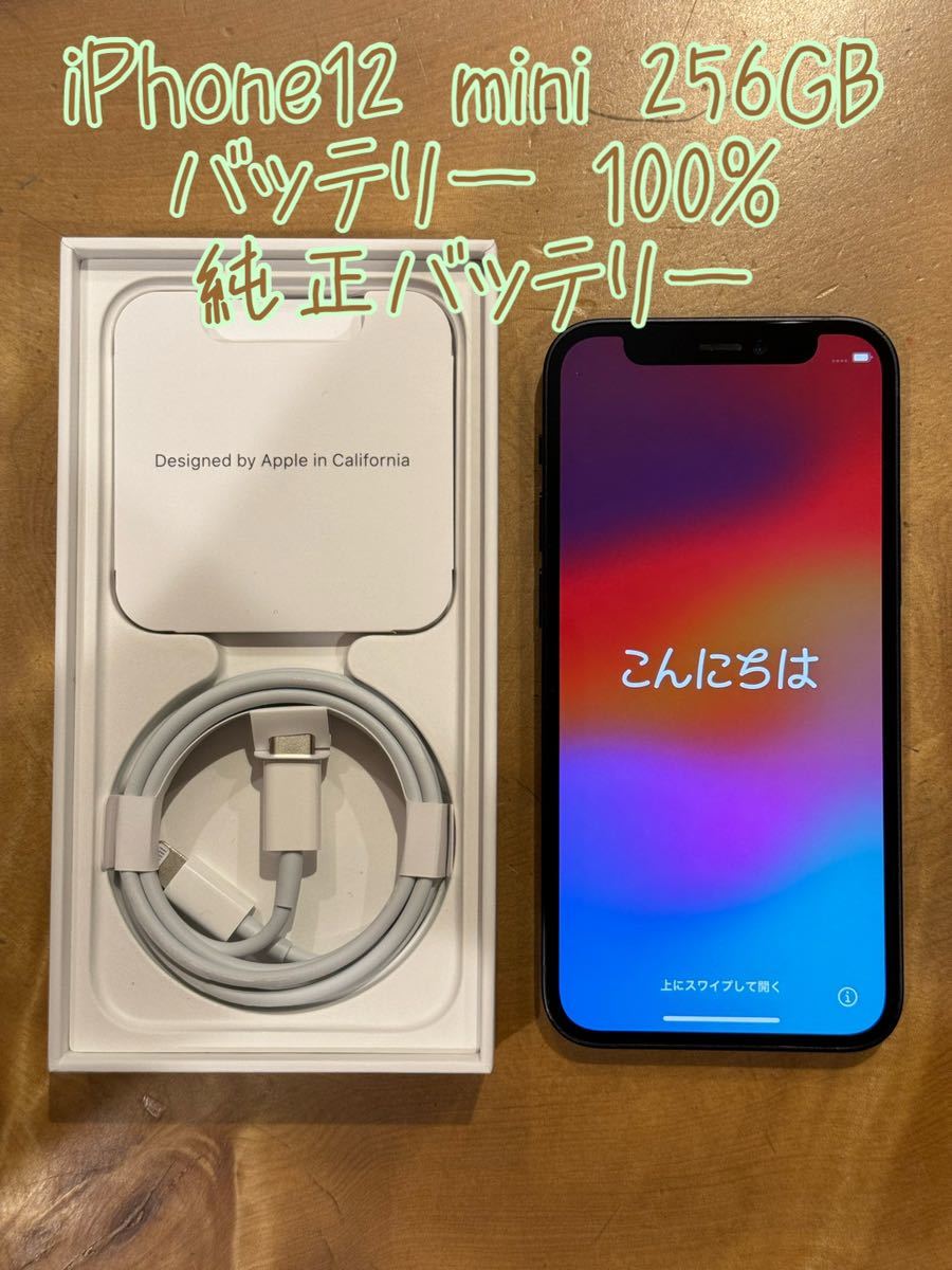 iPhone 12 mini 黒 256 GB バッテリー100% SIMフリー