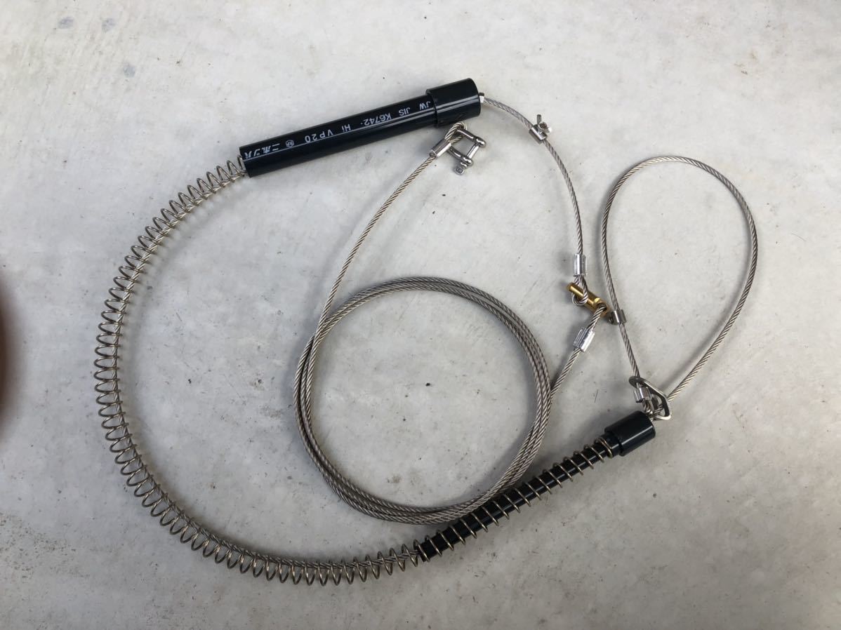 6本セット 押しバネ縦式 くくり罠 15cmサイズ用ワイヤ部 柔らかさ持続のステンレスワイヤ使用 キンクに強い