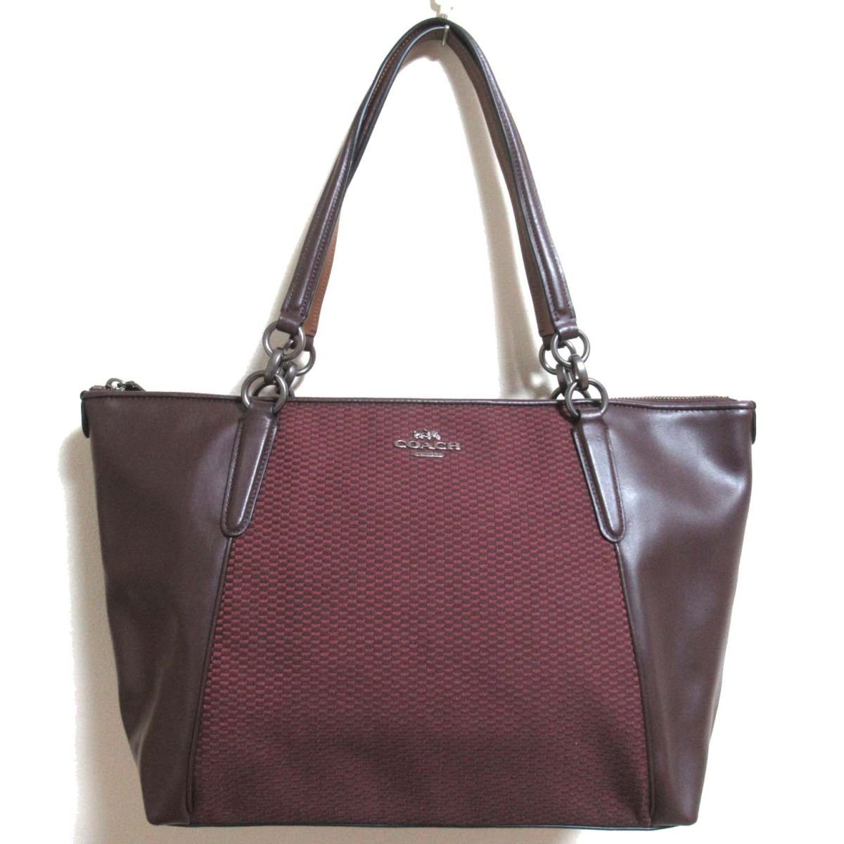 未使用 COACH コーチ エクスプローテッド トートバッグ ショルダーバッグ H1757-F57246 ブラウン系×バーガンディ