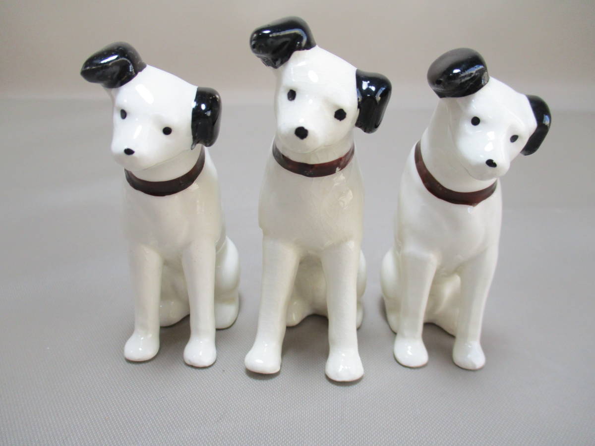 昭和レトロ ビクター犬 置物 陶器製 ビクター ニッパーくん Victor 