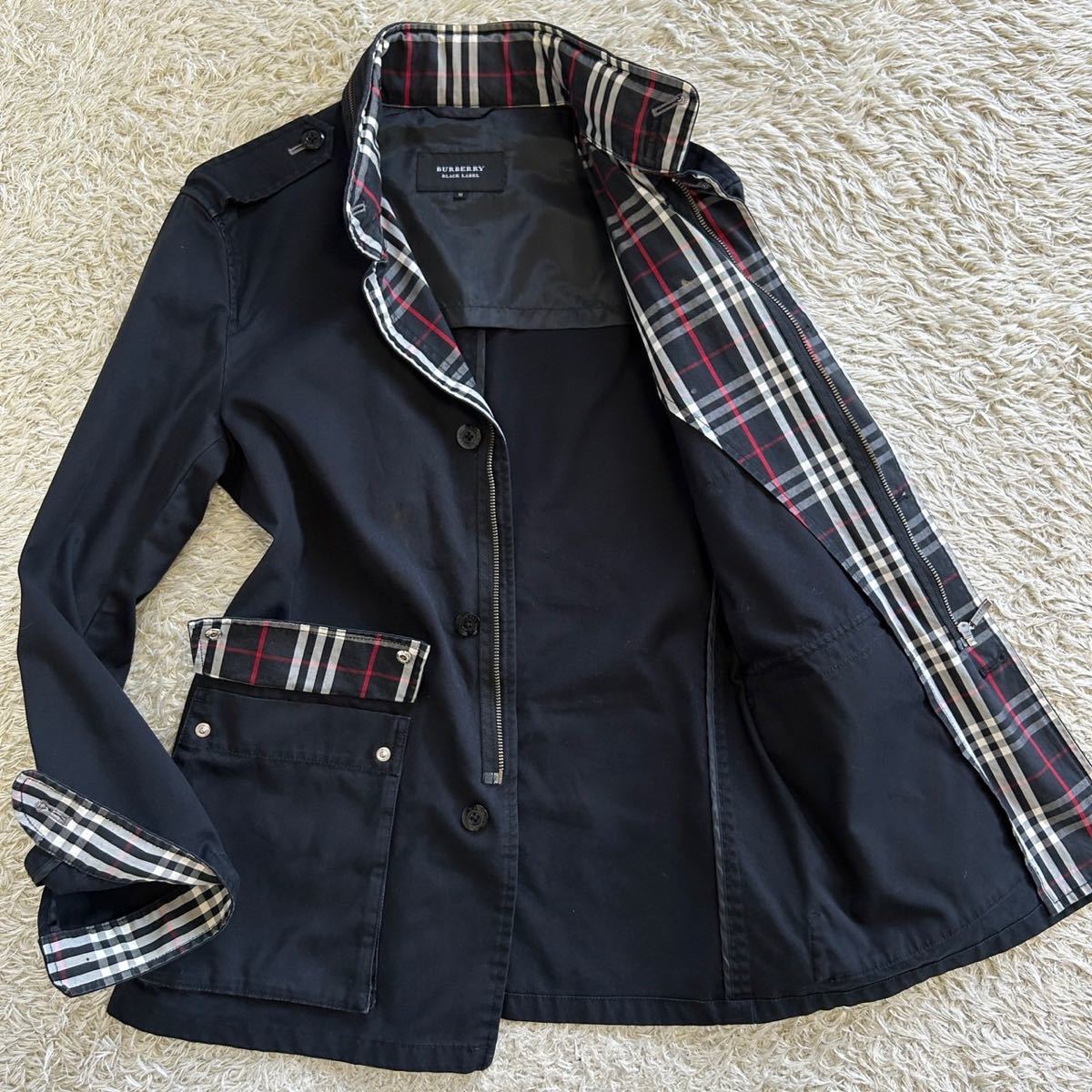 美品!! バーバリーブラックレーベル BURBERRY BLACK LABEL ミリタリー