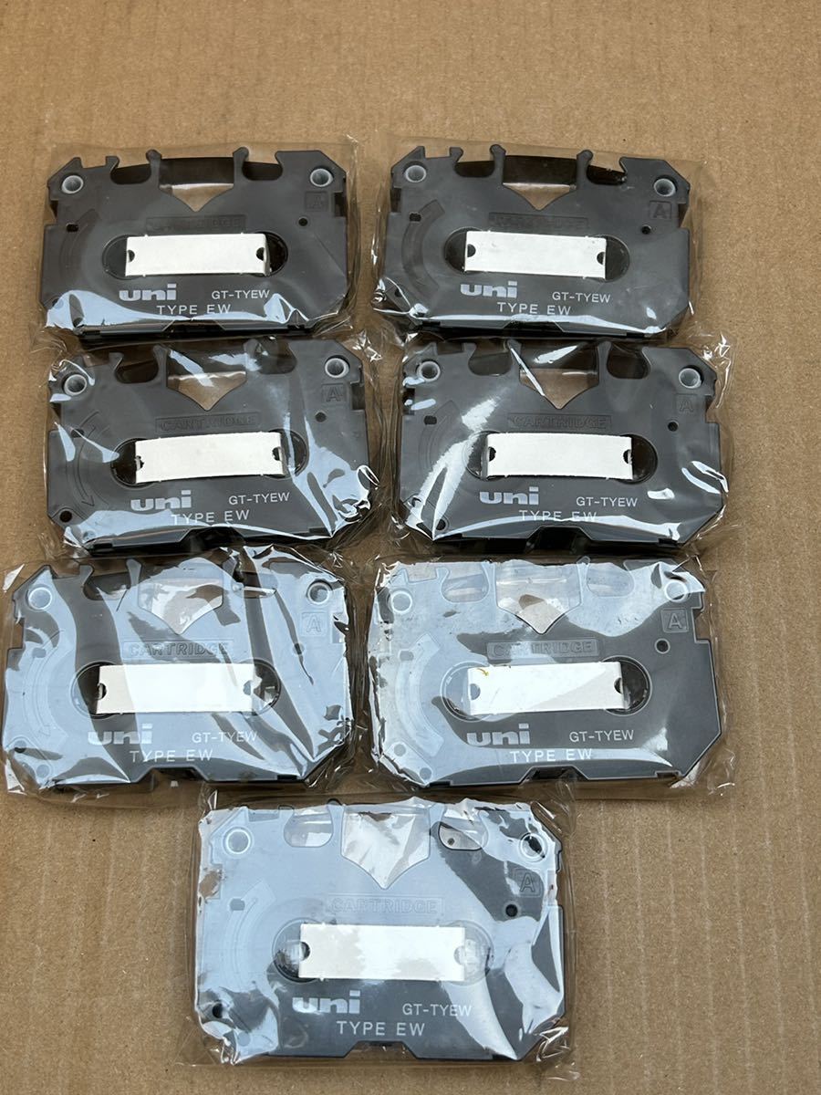 中古 未開封ワープロ用リボンカセット GT-TYEW 黒 タイプEW 7個セット