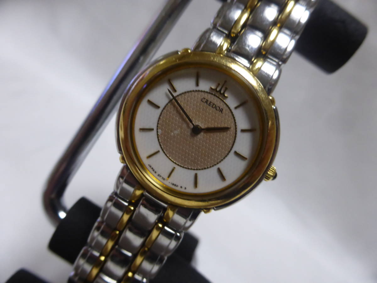 クレドール SEIKO セイコー - CREDOR 腕時計 18KT+SS ダイヤベゼル 