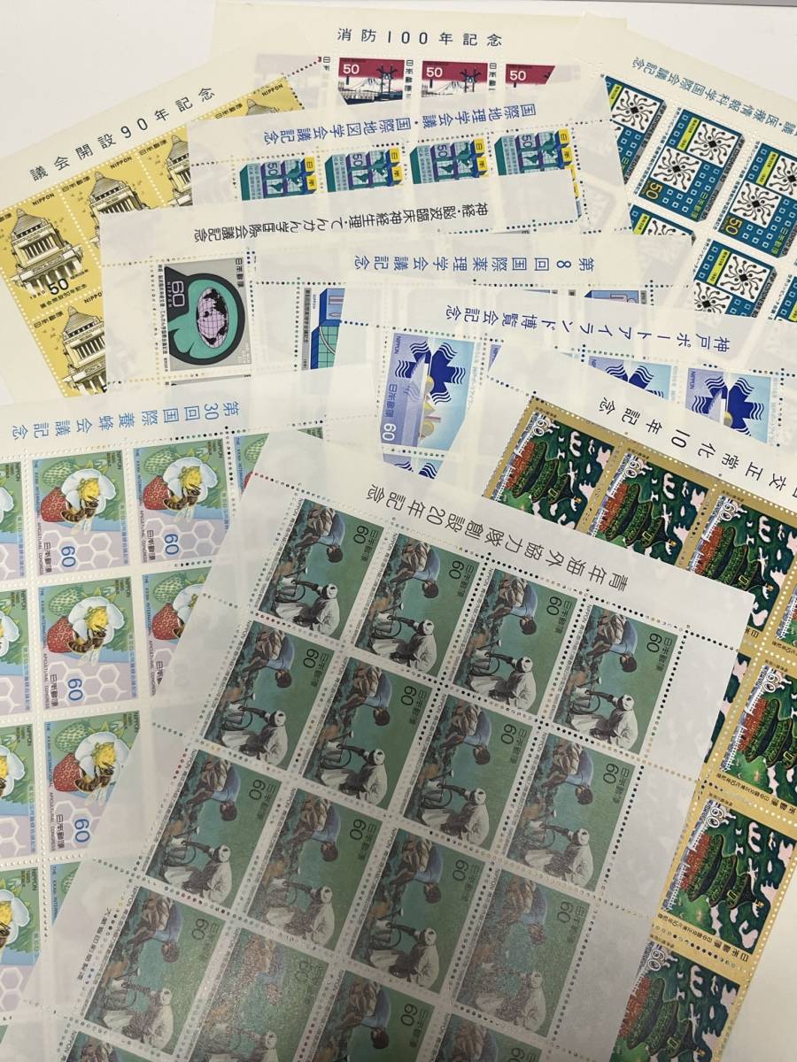 ◆未使用◆神戸ポートアイランド博　日本プロ野球50年　国際文通週間　切手趣味週間　ふみの日　など　額面40，060円　記念切手シート