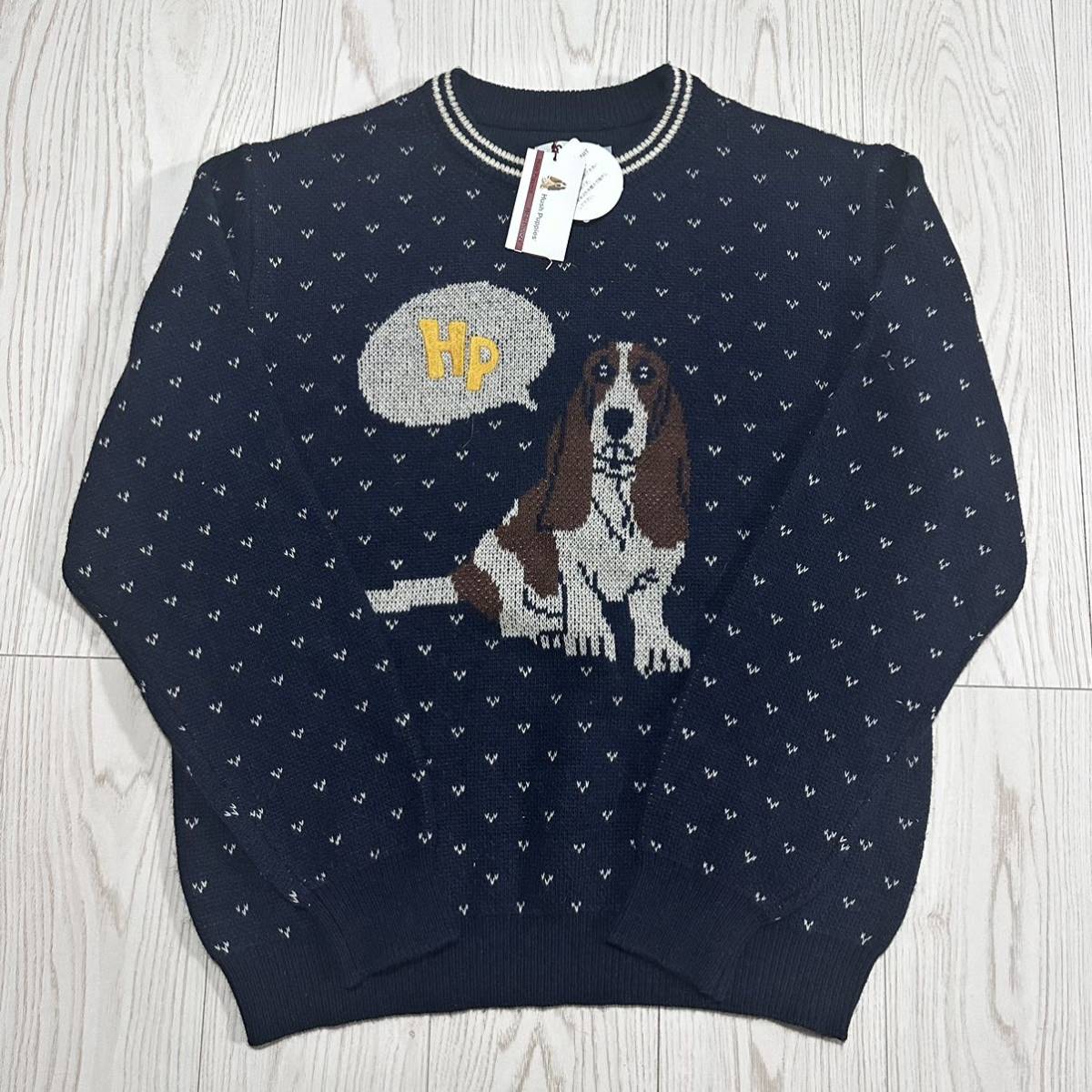 C182 ハッシュパピー Hush Puppies タグ付き デザイン ニット セーター 