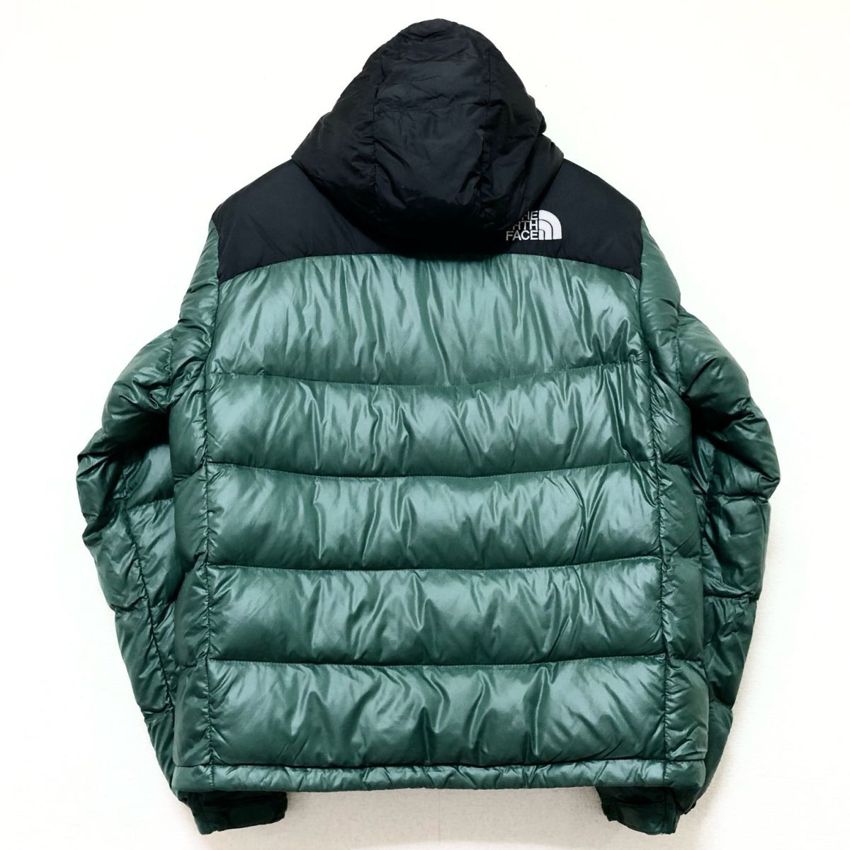 ノースフェイス ヌプシ ダウンジャケット メンズMサイズ 正規品 緑 黒 