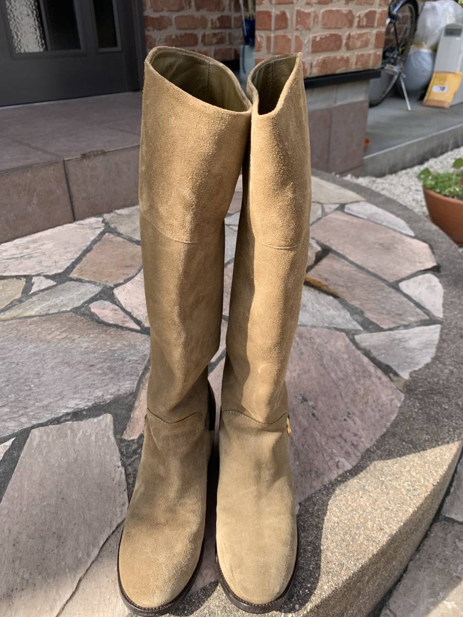 ルイヴィトン LOUIS VUITTON ロングブーツ スエード 361/2 レディース 