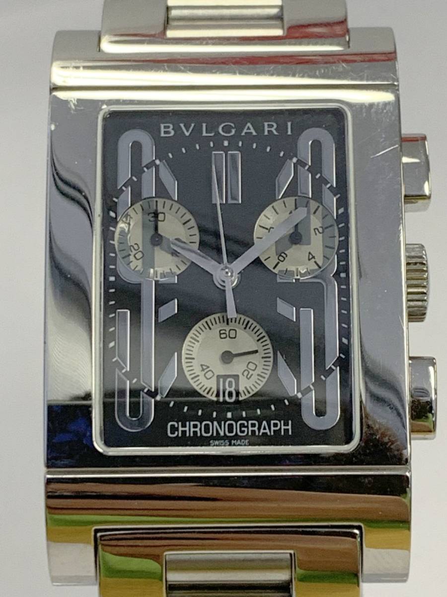 V462-O43-140 【電池交換済み】 BVLGARI ブルガリ レッタンゴロ RTC49S 