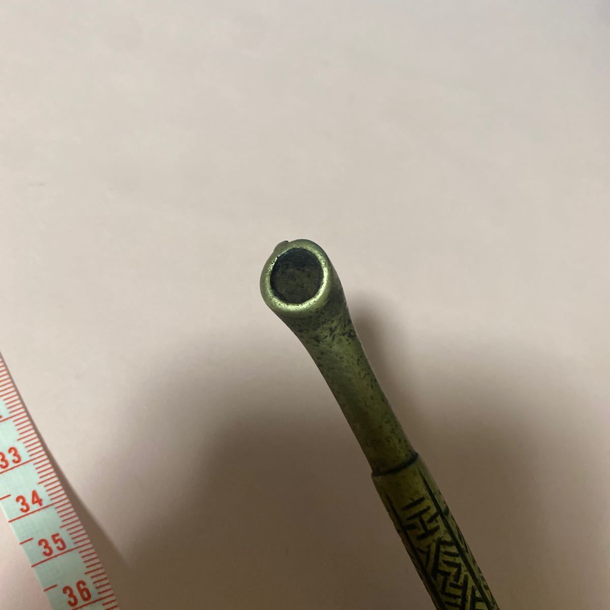 銀製煙管 霰文 キセル アンティーク 骨董 6R1256お2 銀製煙管 霰文