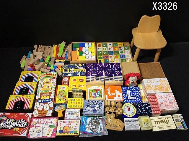 イギリス 木製積み木パズル 6面絵柄 木箱 アンティーク 骨董 英国製