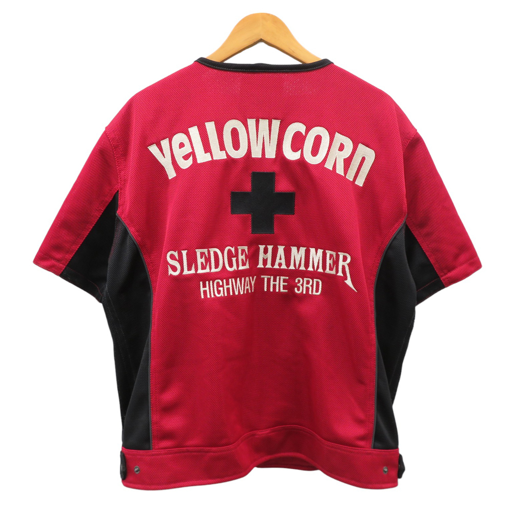 YELLOW CORN イエローコーン YMT-001 半袖 メッシュジャケット レッド