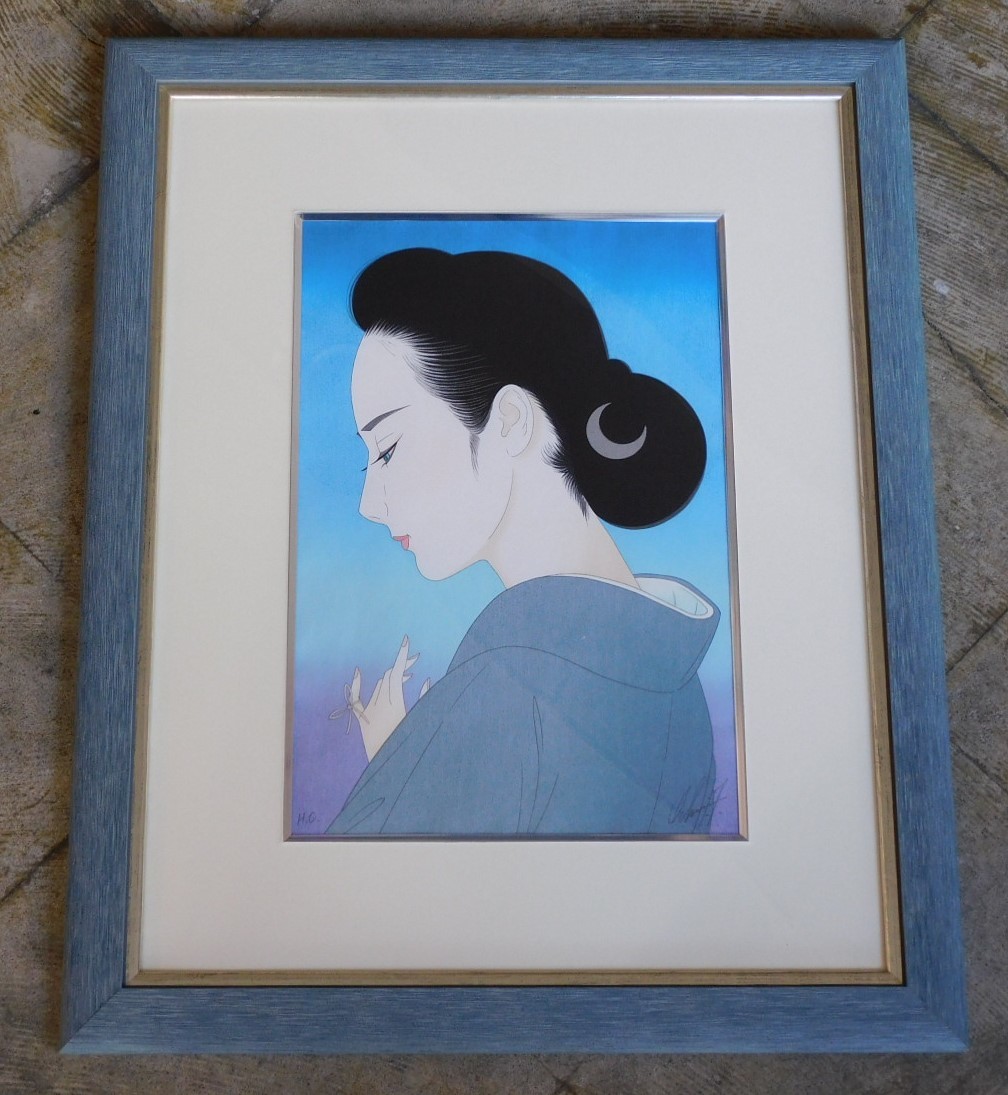 ◇ 鶴田一郎 木版画 契い 額装 | 鶴田一郎 鶴田一郎アートストア 恋慕