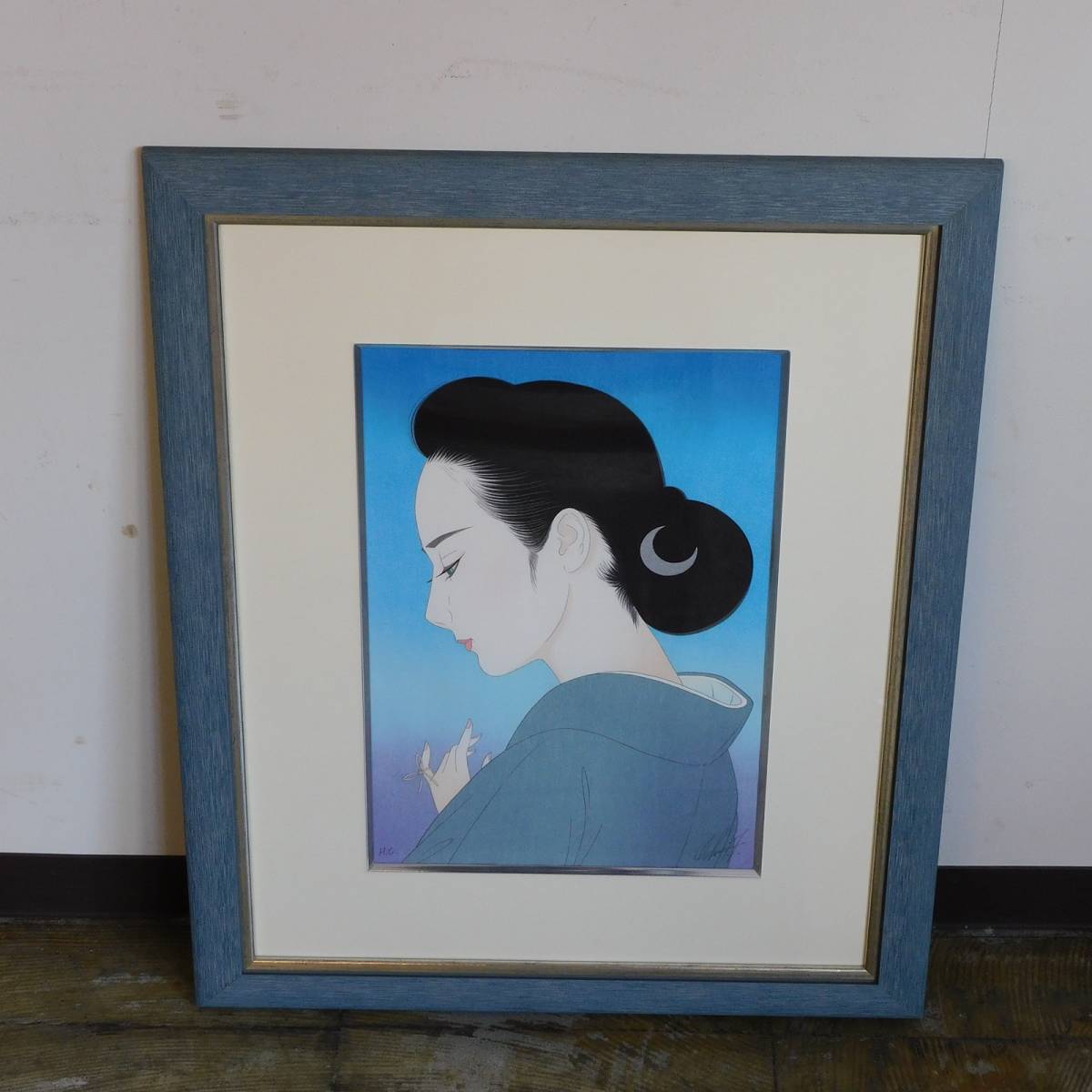 ◇ 鶴田一郎 木版画 契い 額装 | 鶴田一郎 鶴田一郎アートストア 恋慕