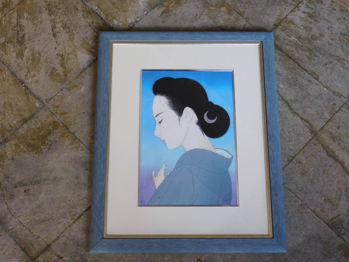 ◇ 鶴田一郎 木版画 契い 額装 | 鶴田一郎 鶴田一郎アートストア 恋慕