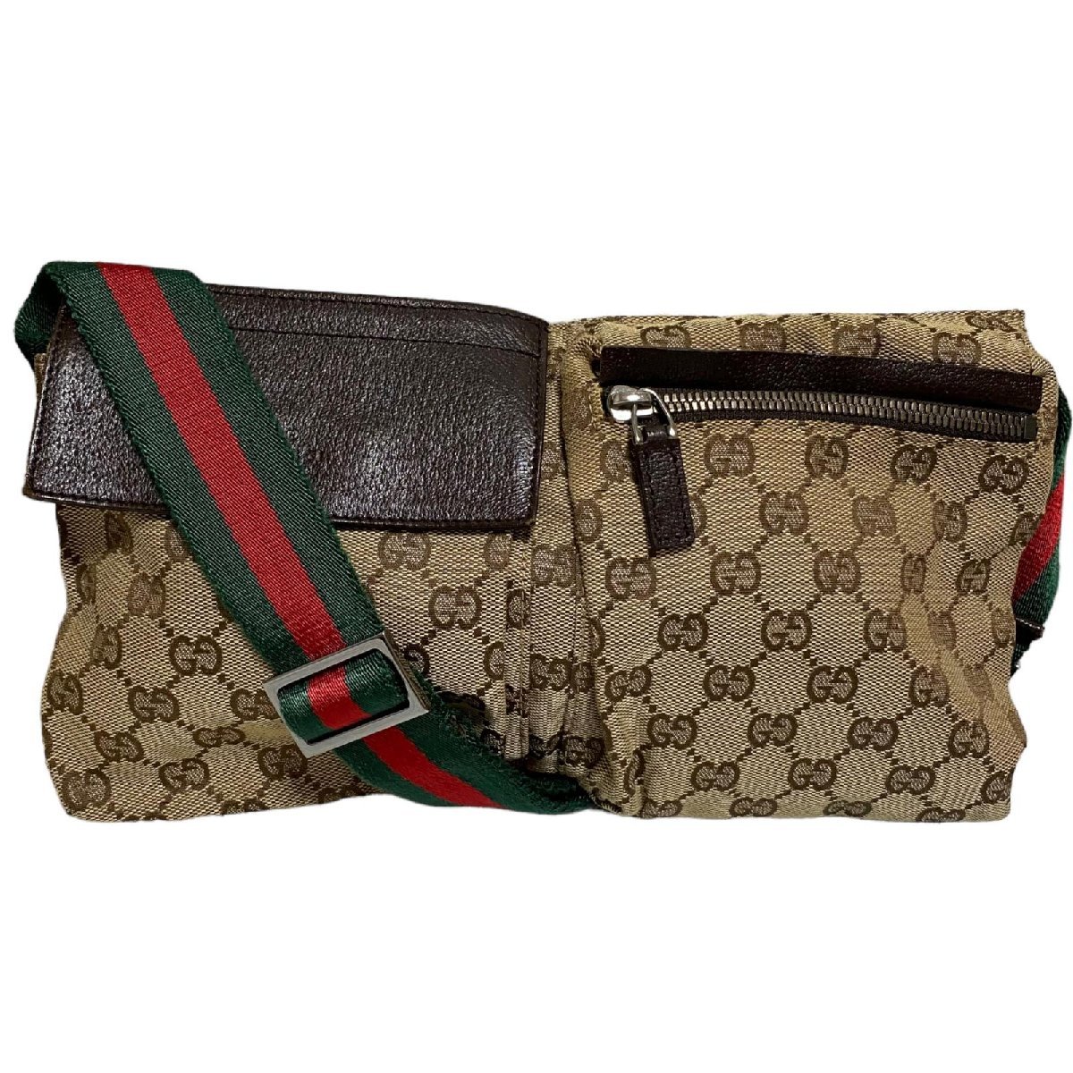 GUCCI グッチ GGキャンバス ボディバッグ 茶系 GUCCIグッチGG
