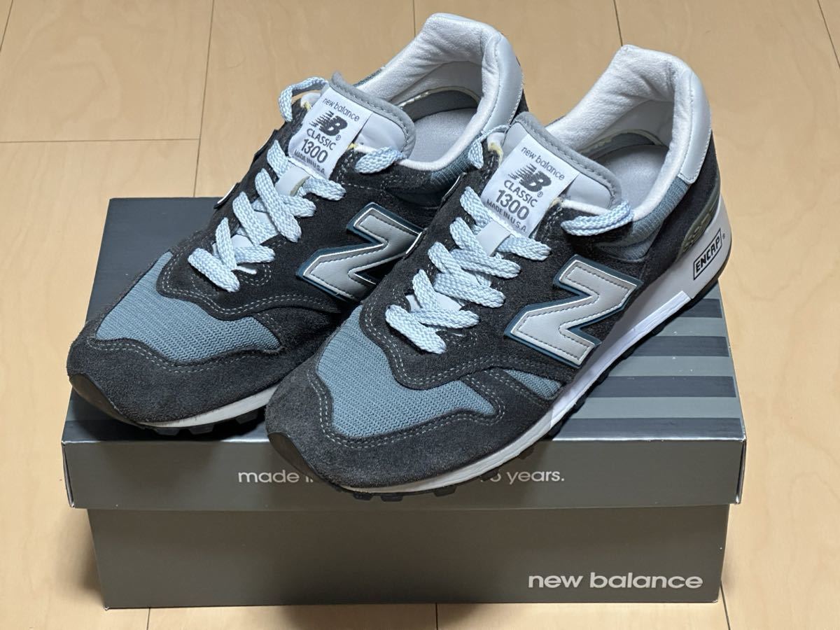 NEW BALANCE ニューバランス M1300CLS MADE IN U.S.A. width D スニーカー M 1300 CL S NB グレー スティールブルー 26.5(US8h) 中古