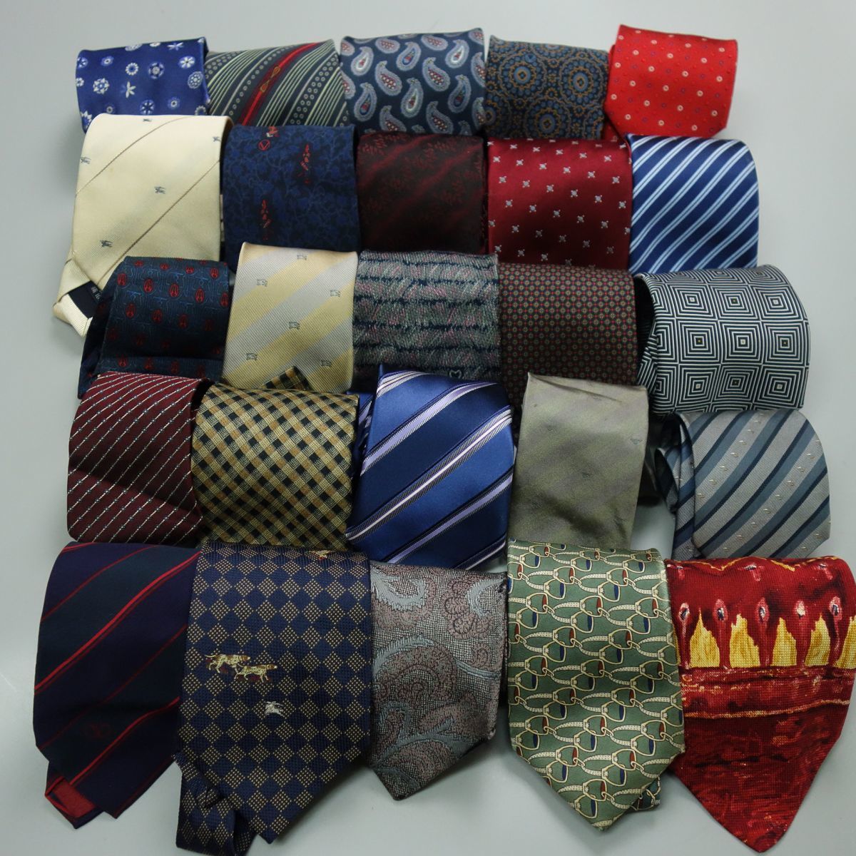25点おまとめ 卸売 ブランドミックス ネクタイ グッチ バーバリー アルマーニ ポールスミス等