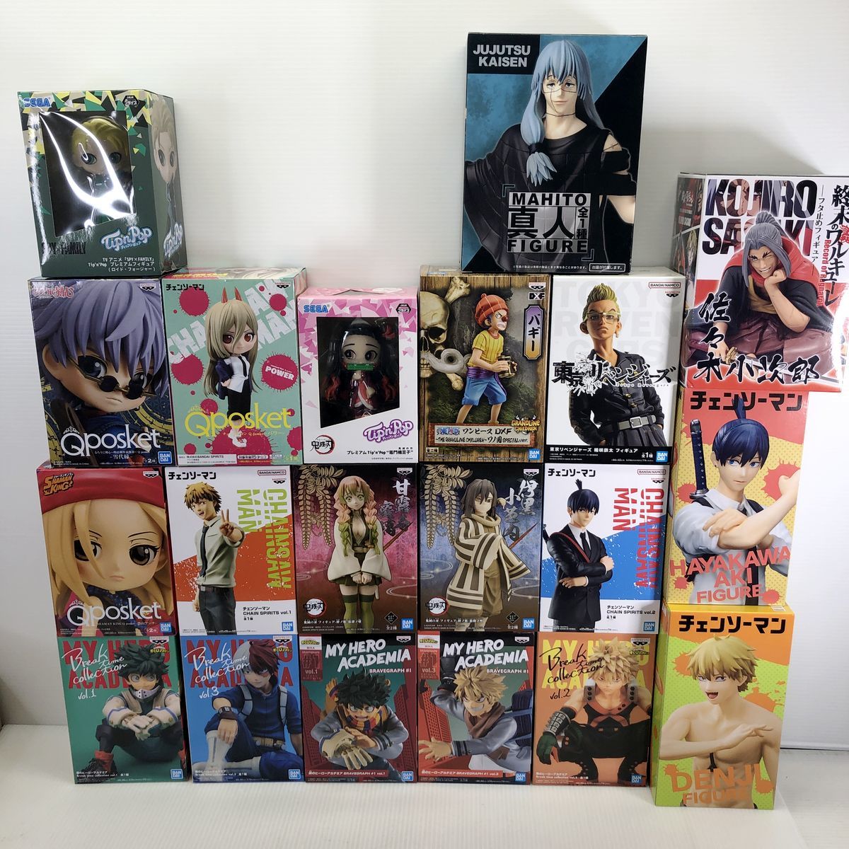 ○【同梱不可】【未開封】ヒロアカ/チェンソーマン/鬼滅の刃/シャーマンキング他 プライズフィギュア 20点まとめ 2400031157366