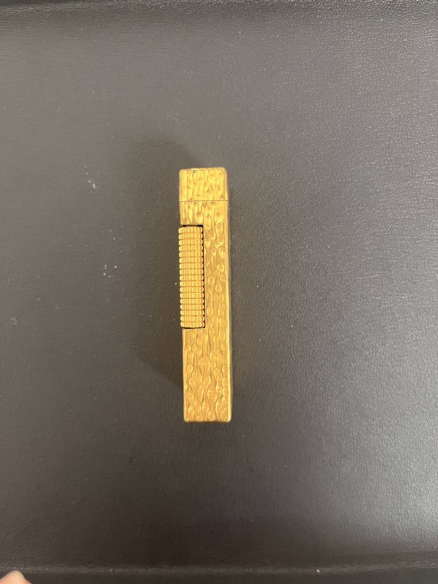 【1円スタート！】Dunhill ダンヒル ガスライター ゴールドカラー 槌目模様 着火未確認 アンティーク ヴィンテージ_9