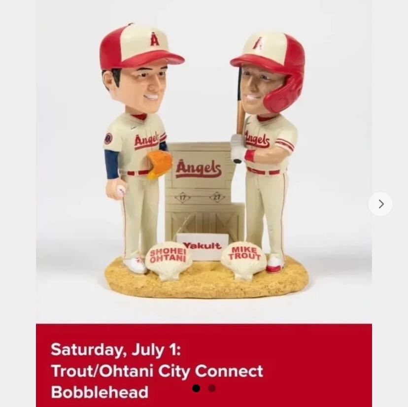 2023球場配布MLB大谷翔平マイクトラウトWバブルヘッドボブルヘッド人形首振り直筆サイン無フィギアフィギュア侍ジャパンWBCホームラン王MVP