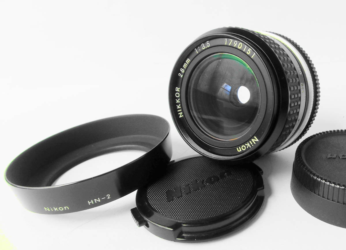 Nikon NIKKOR 28mm f/3.5 MF 広角 単焦点レンズ 日本製 ☆ ニコン NIKKOR 28mm F3.5 Ai 広角単焦点レンズ Nikon （良品） 28mm