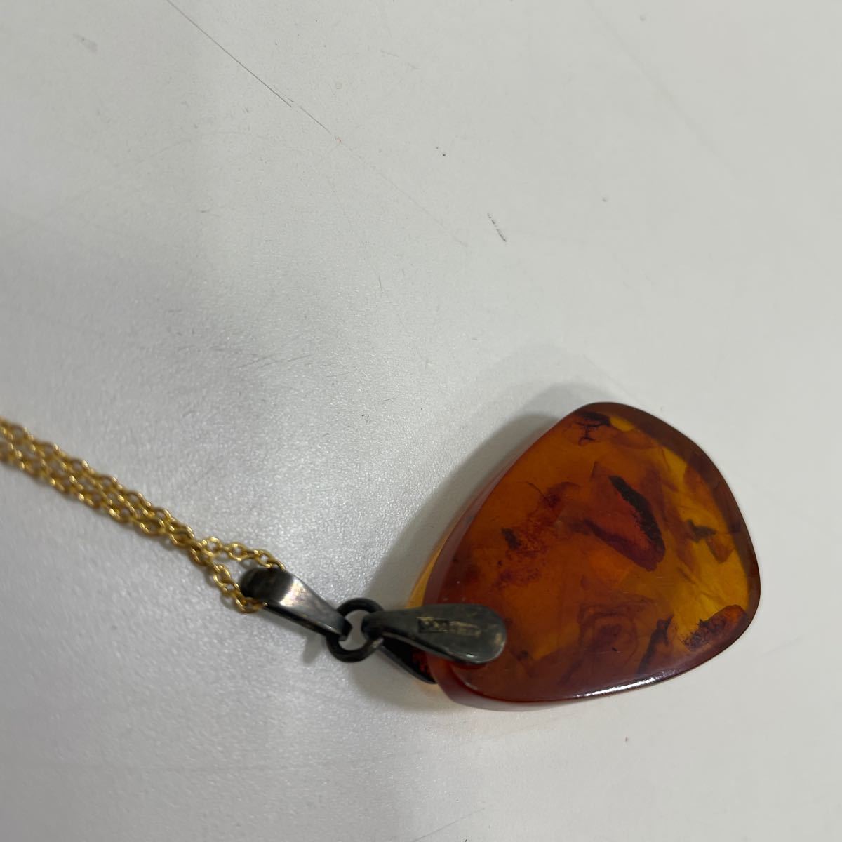 べっ甲　ネックレス アクセサリー 色石　天然石_3