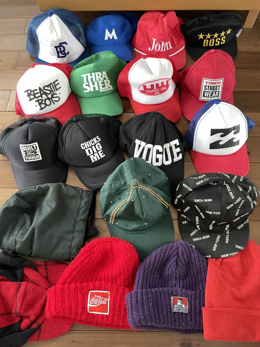 ベースボールキャップ　ニットキャップ　帽子　野球帽　セット　スラッシャー　古着　ヴィンテージ　ビンテージ　シャツ　リーバイス