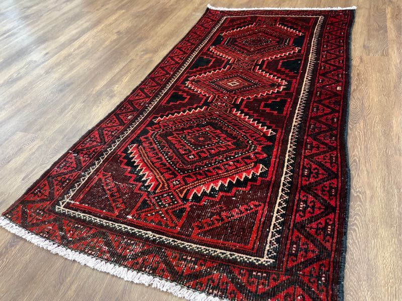 トライバルラグ★オススメヴィンテージ★ザーヘダーン産151×83cm ペルシャ絨毯 絨毯 ラグ ハンドメイド カーペット 02AFBRM231115008D