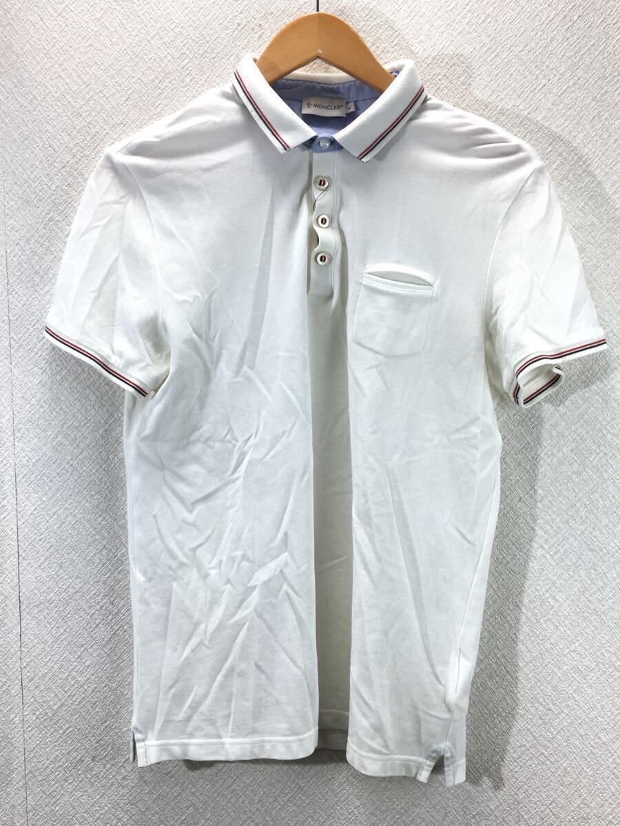 MONCLER◆ポロシャツ/L/-/WHT/無地