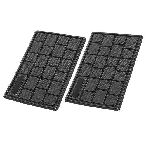 X AUTOHAUX フロアマット フロアマットフットヒールプレート PVC製 24.8x14.9cm ブラック 滑り止め 車用 フロアレストペダルパッド