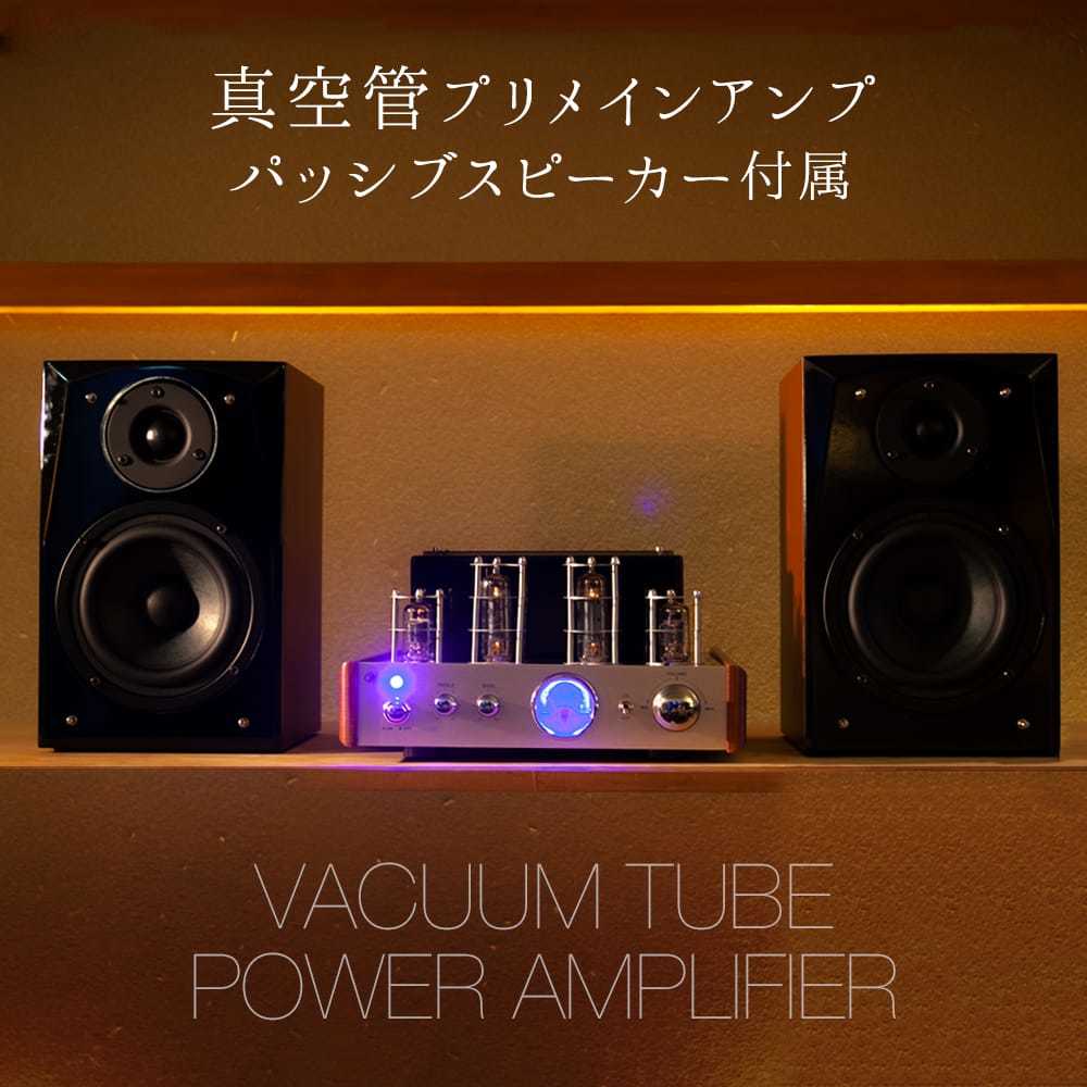 wisteria【新品訳有】真空管アンプ 真空管プリメインアンプ スピーカーセット ハイブリッドアンプ 外部入力 RCA端子 送料無料
