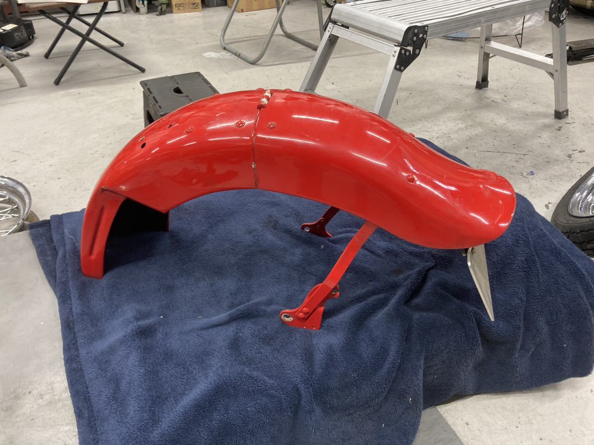 【格安，定番】 リジットフレーム用 ボブリヤフェンダー ナンバーブラケット付き ショベル パン ナックル チョッパー ボバー ビンテージ リジット(ハーレーダビッドソン用)｜売買されたオークション情報 ハーレーダビッドソン用