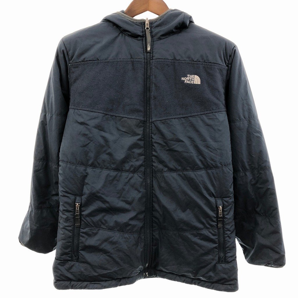 SALE// THE NORTH FACE ノースフェイス POLARTEC ポーラテック リバーシブル 中綿 ジャケット アウトドア ネイビー (ボーイズ XL) O9409