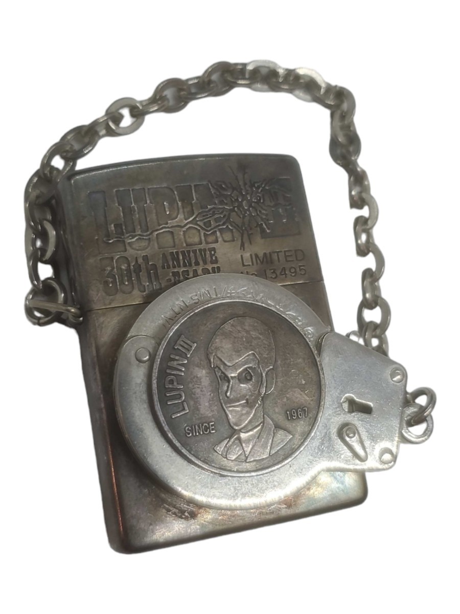 17610 zippo/ジッポ/オイルライター/ルパン三世 30周年 手錠タイプ/喫煙具/レトロ/喫煙グッズ/年代物/当時物/ライター/着火器/刻印/煙草