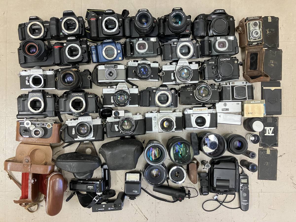 【大量45個以上】 コニカ ミノルタ キャノン 等 フィルムカメラボディ 等 大量 まとめ ジャンク D62